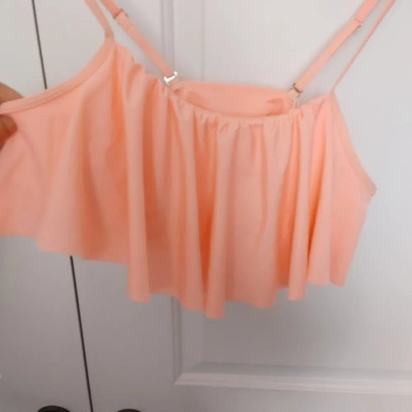 Peachy pink swim top size Large - Picture 3 of 7